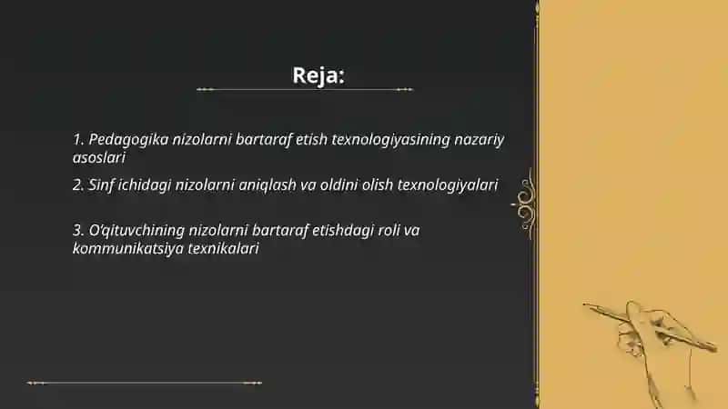 Pedagogika nizolarni bartaraf etish texnologiyasi 2