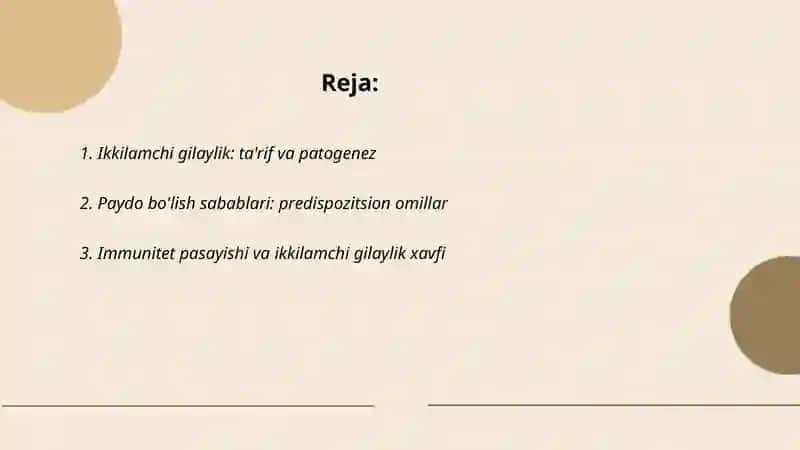 Ikkilamchi gilaylik paydo bolishi turlari davosi Gulbadanbegim 2