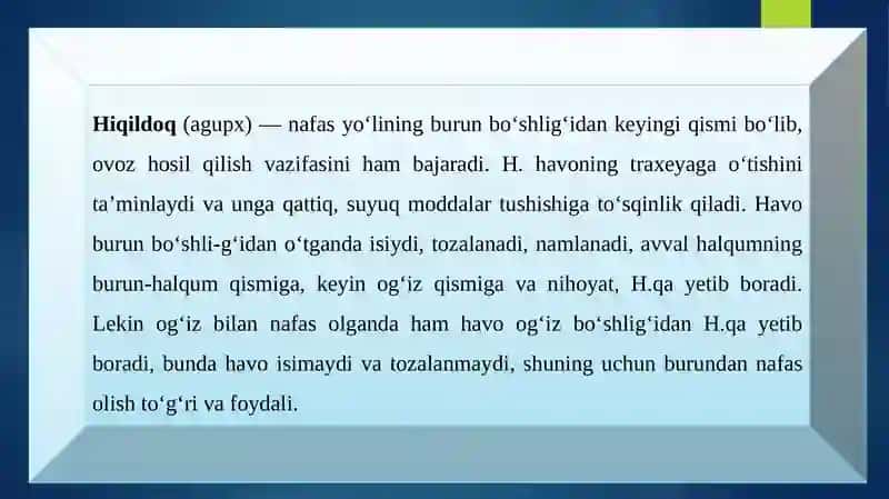 HIQILDOQNING QO'SHMA KASALLIKLARINING KELIB CHIQISB SABABLARI VA ASORATLARI 2