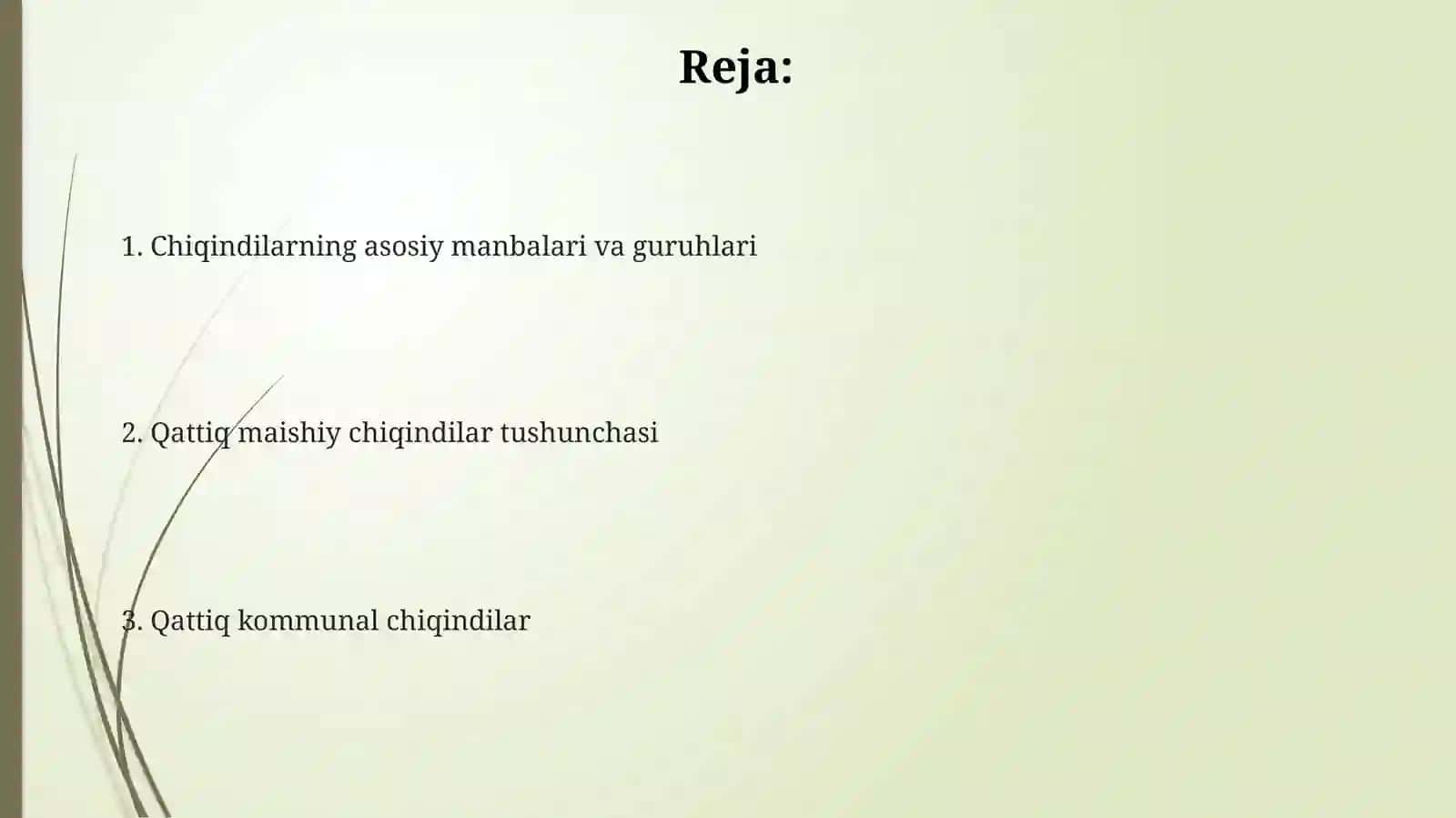 Qattiq kommunal chiqindilar (QKCh) 2