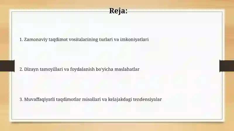 Taqdimotlarniishlabchiqishningzamonaviyinstrumentalvositalari 2
