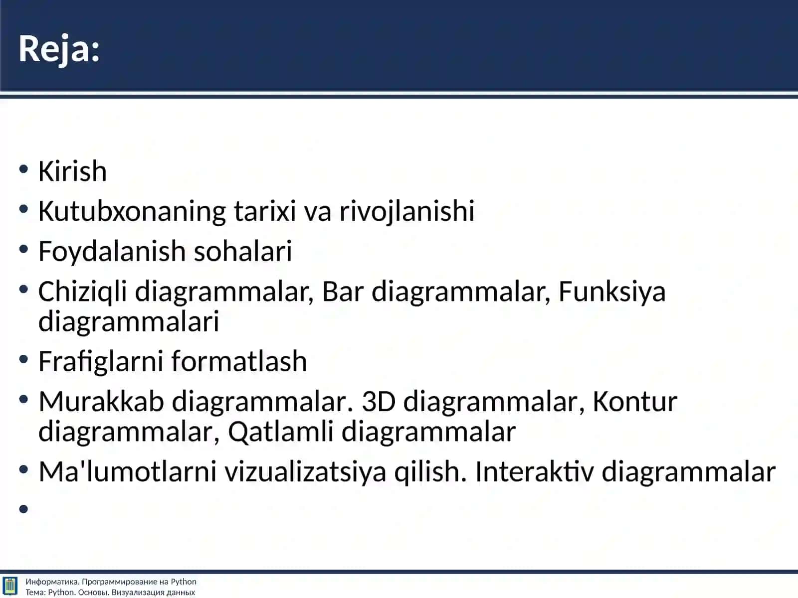 Matplotlib kutubxonasi 2