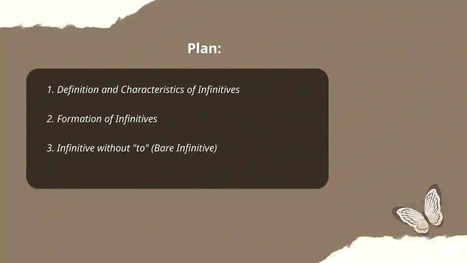 Lesson N8 None-finite forms of the verb(infinitive) 2