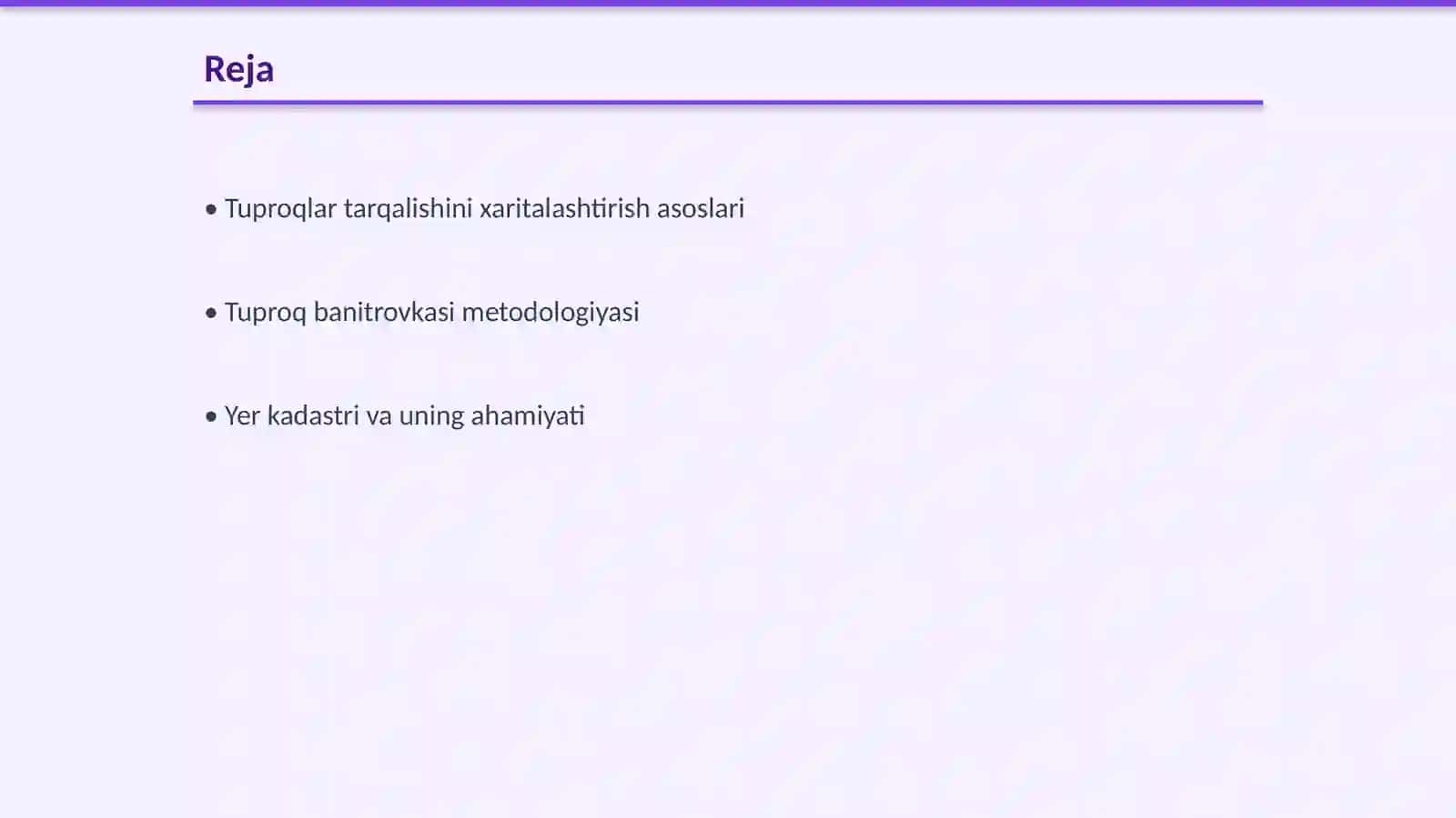 Tuproqlar tarqalishini xaritalashtirish, tuproq banitrovkasi, yer kadastri ularning ahamiyati 2
