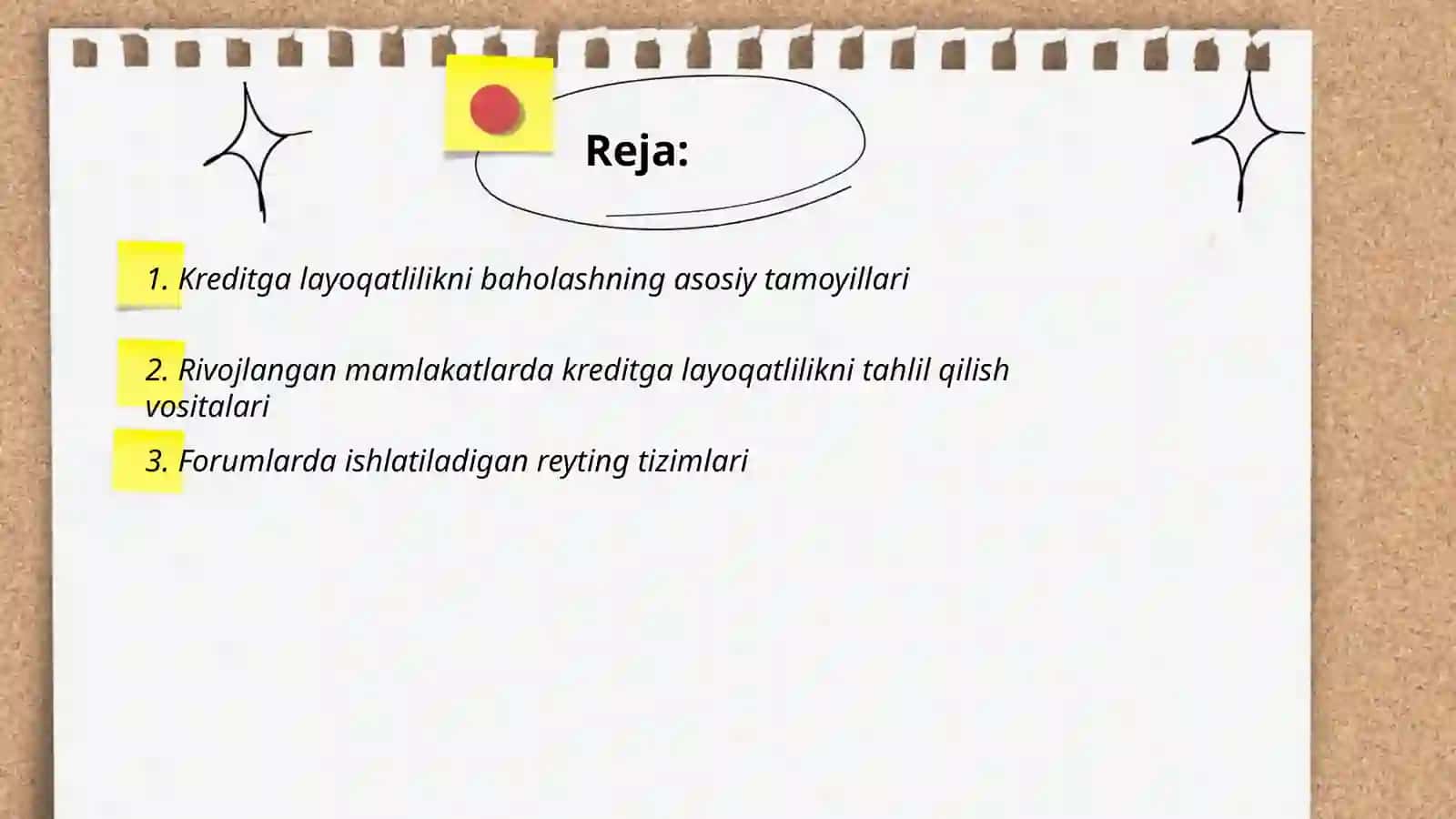 Rivojlangan mamlakatlarda mijozni kreditga layoqatligini baholash usullari 2