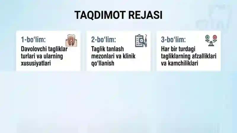 Davolovchi tagliklar turlari va xususiyatlari 2