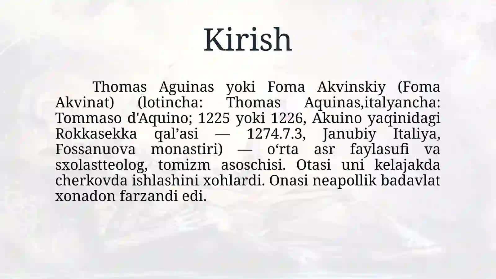 Foma Akvinskiyning siyosiy qarashlari 2
