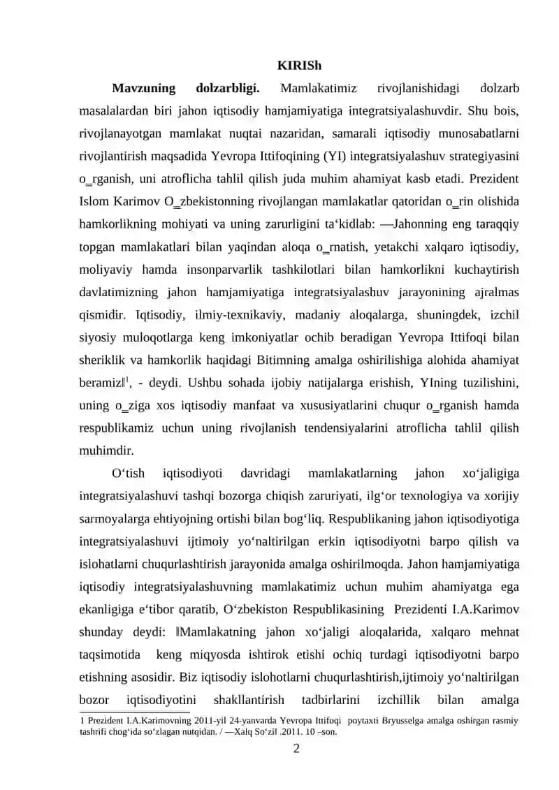 Mavzuning dolzarbligi 2