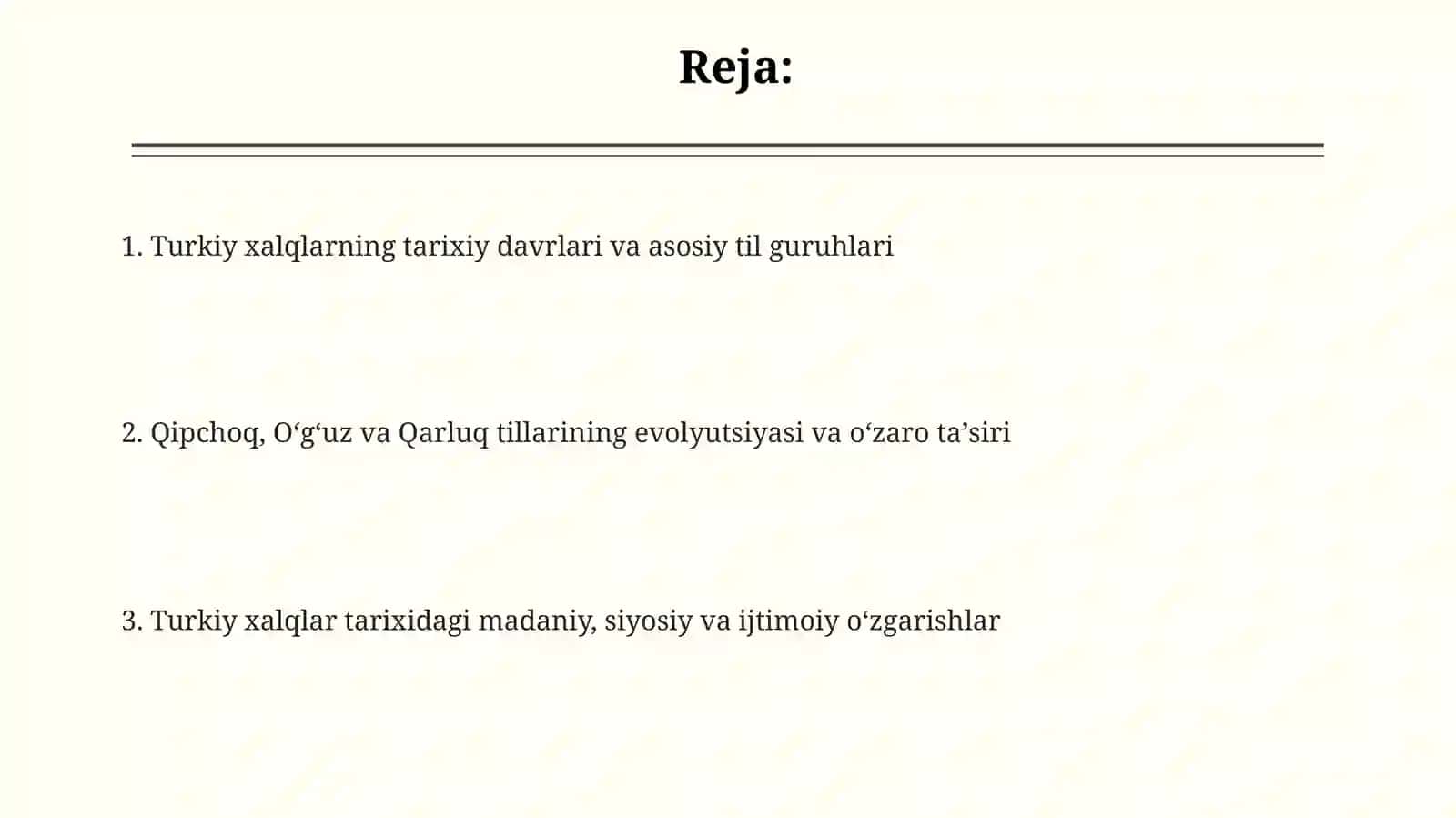 Turkiy xalqlaring tarixiy davrlari. Qipchoq, Oʻguz, Qarluq til guruhlar va ozgarish jarayonlari 2