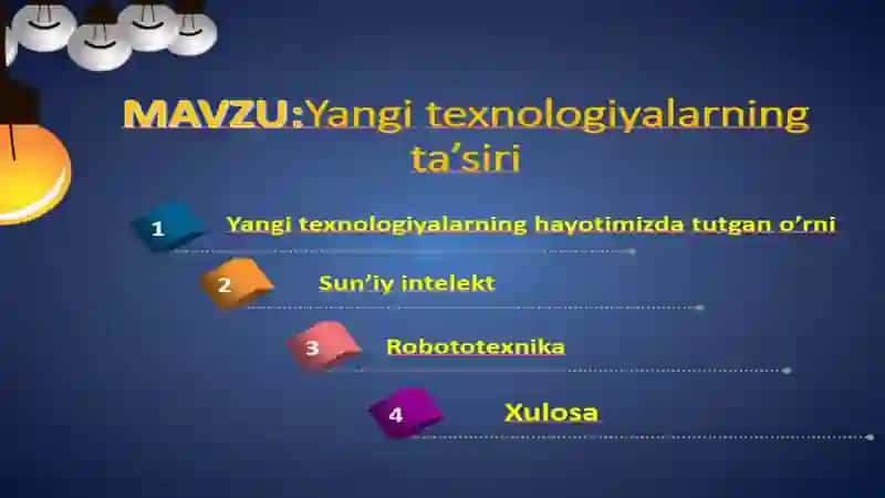 Yangi Texnologiyalarning Ta'siri 2