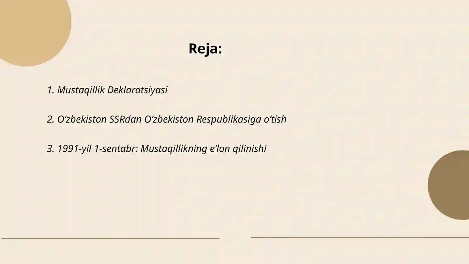 Mustaqil Oʻzbekiston Respublikasining tashkil topishi va uning tarixi 2