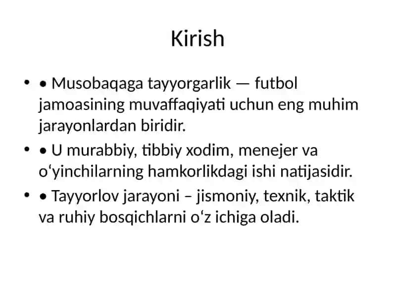 Jamoani musobaqaga tayyorlash va uni o‘yinda boshqarish 2