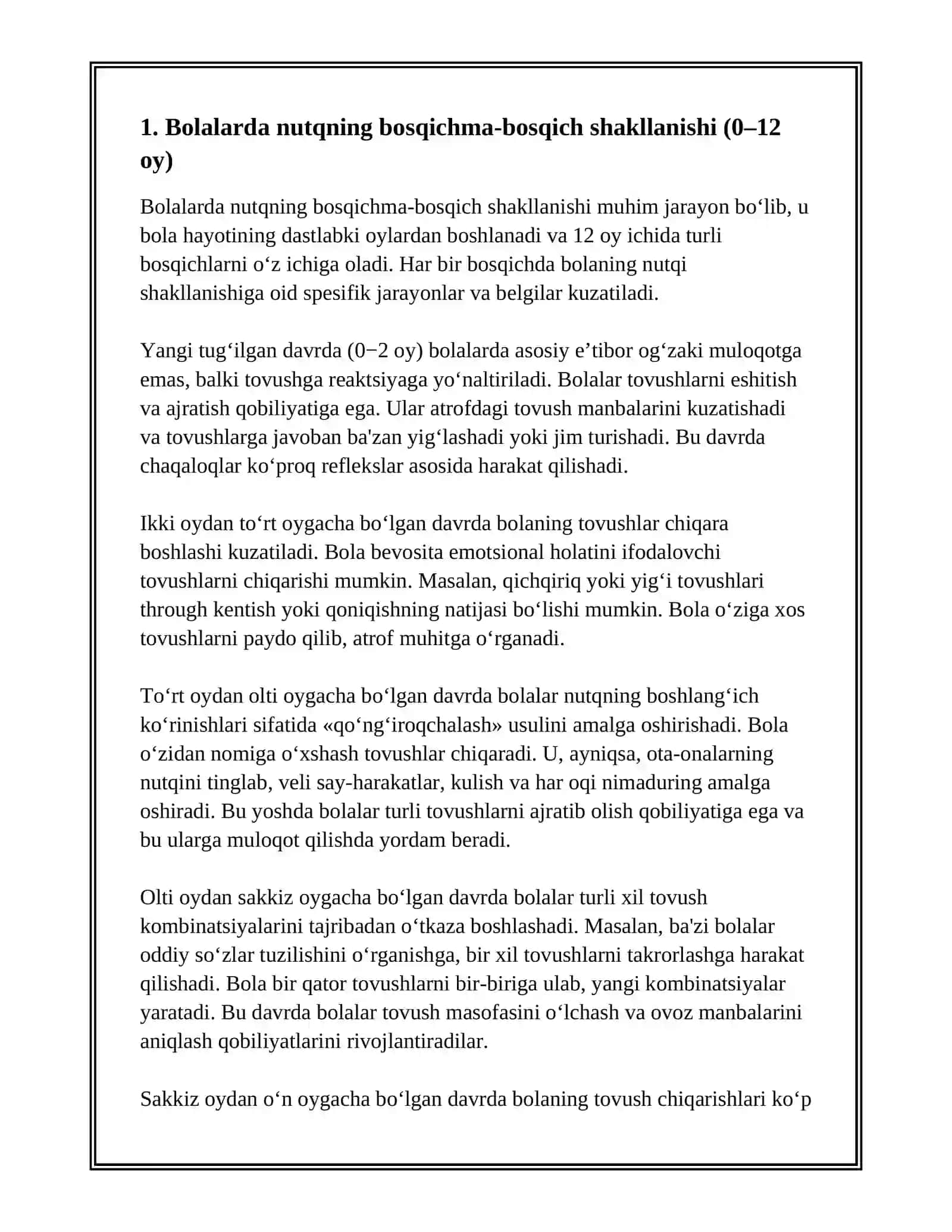BOLALARDA NUTQNING SHAKLLANISHI VA RIVOJLANISHI 2