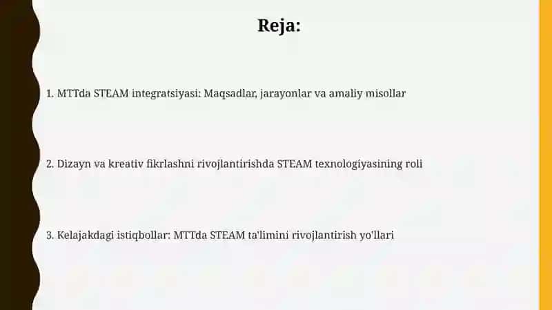 MTTda STEAM integratsiyasi 2
