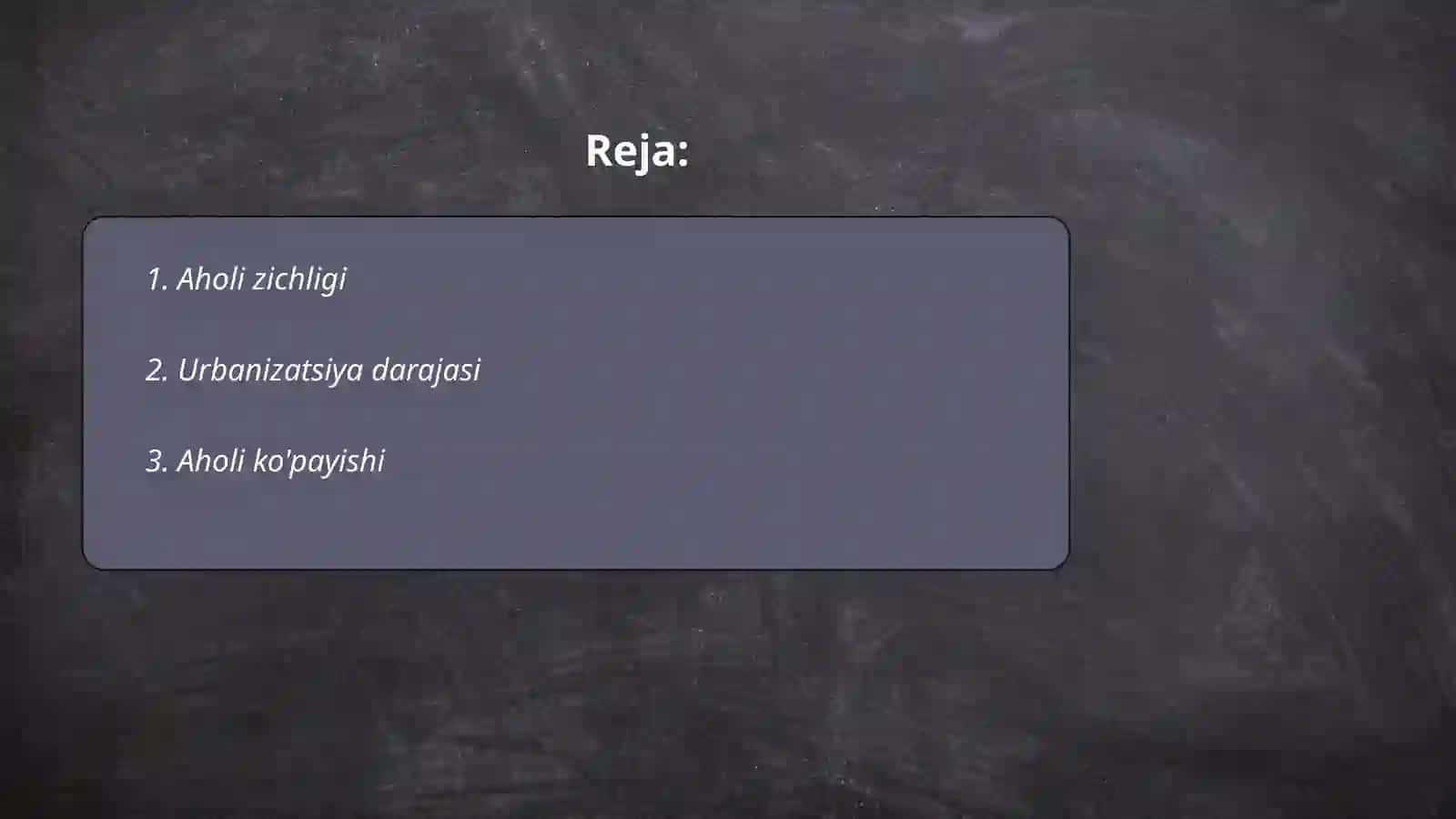 Aholi soni statistikasi 2