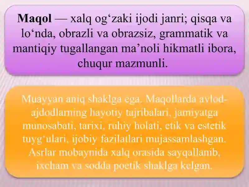 Maqollar  poetikasi 2