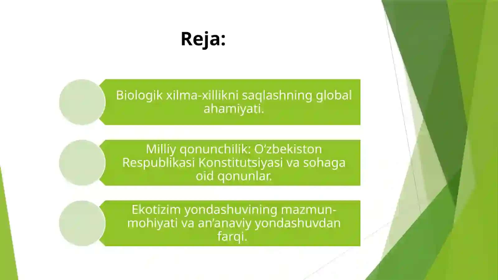 Kamyobvayoʻqolibketish xavfi ostidagi turarining ekotizim yondashi va asosi 2