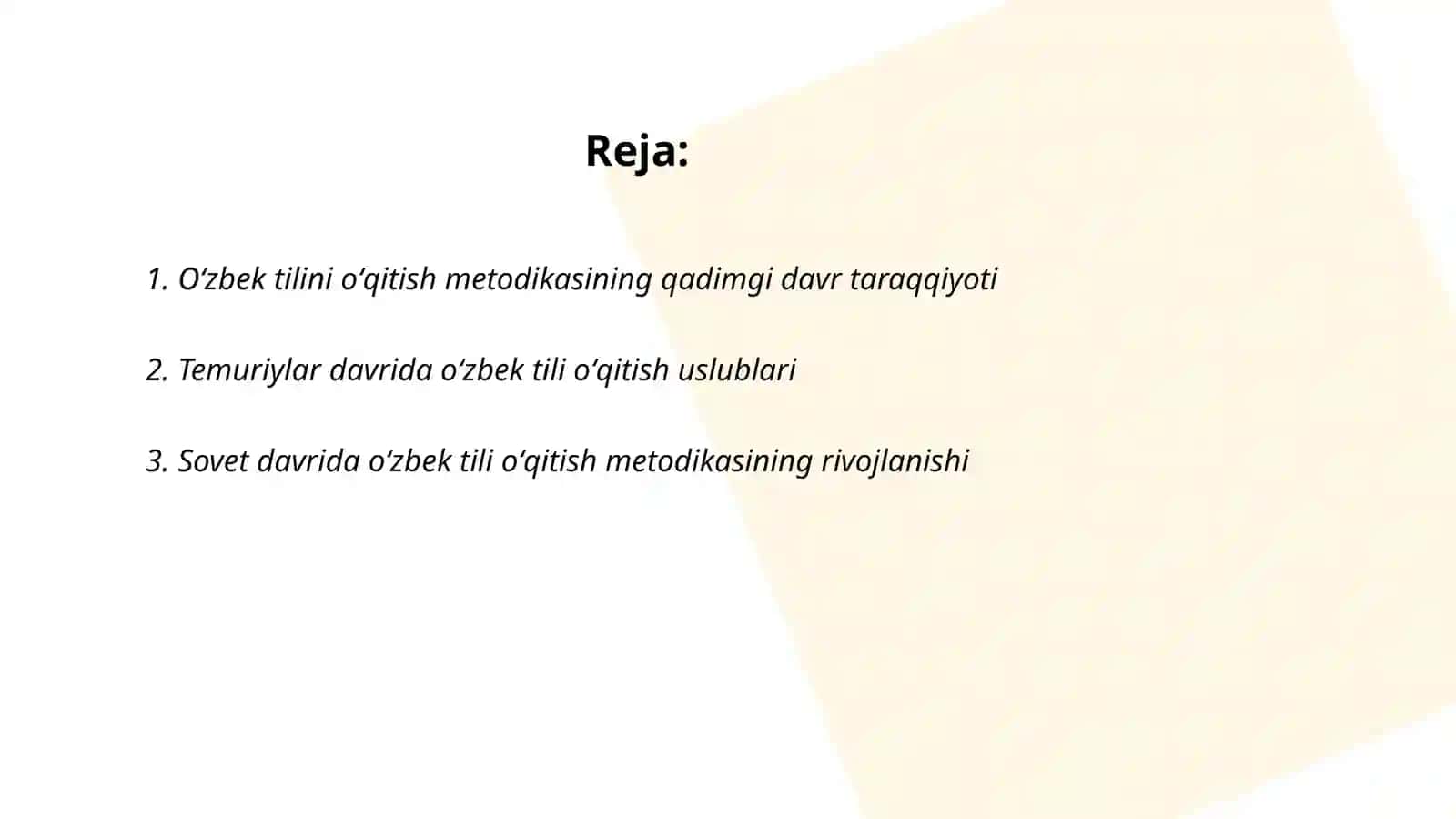 O'zbek tili o'qitish metodikasining tarixiy shakllanishi 2