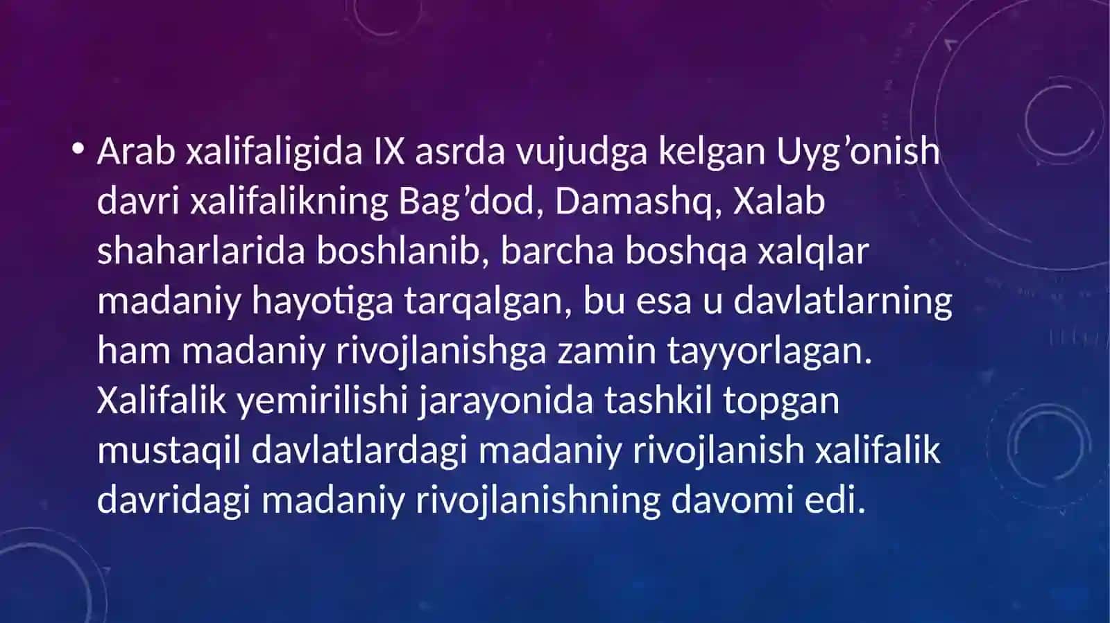 Sharq uyg’onish davrida (1- Renessans) ilm-fan pedagogik fikrlar. 2