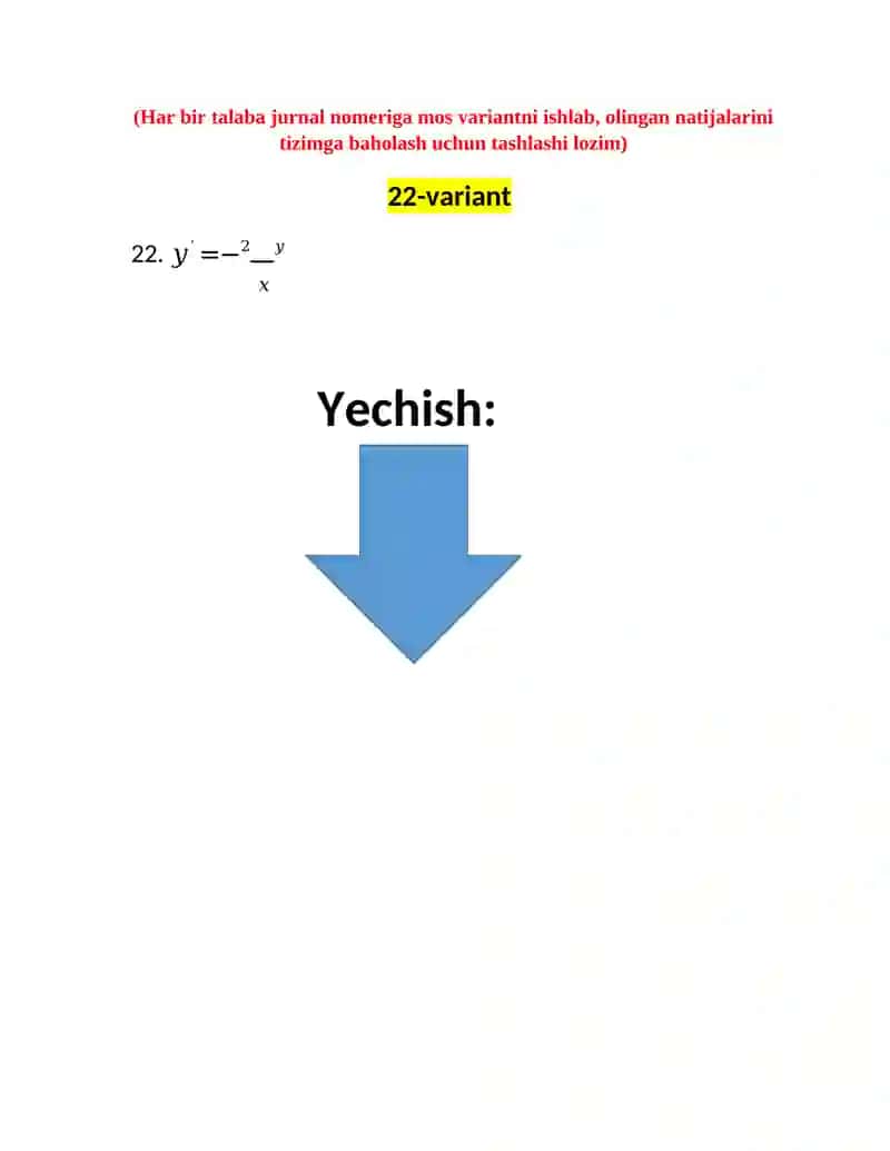 DIFFERENTIAL EQUATIONS 2