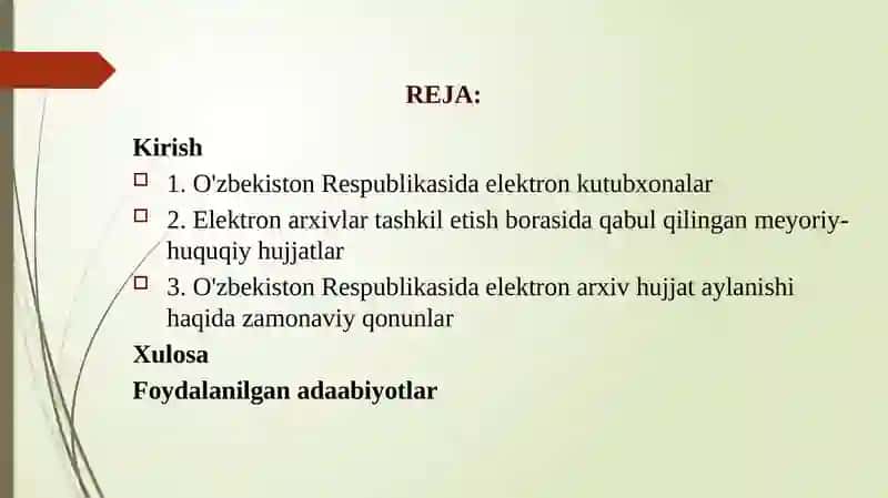 Elektron kutubxonalar va arxivlar bilan ishlash 2