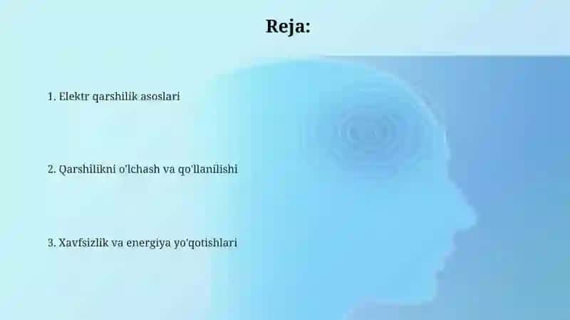 Elektr qarshilik va Ohm qonuni 2