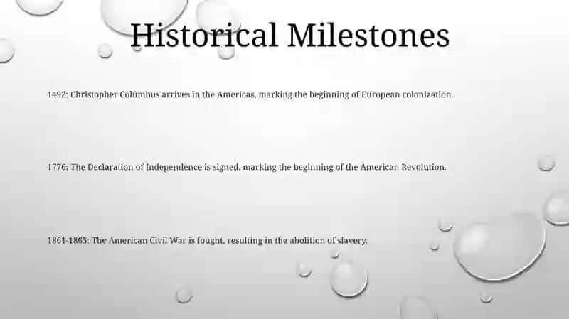 Historical Milestones in the USA 2