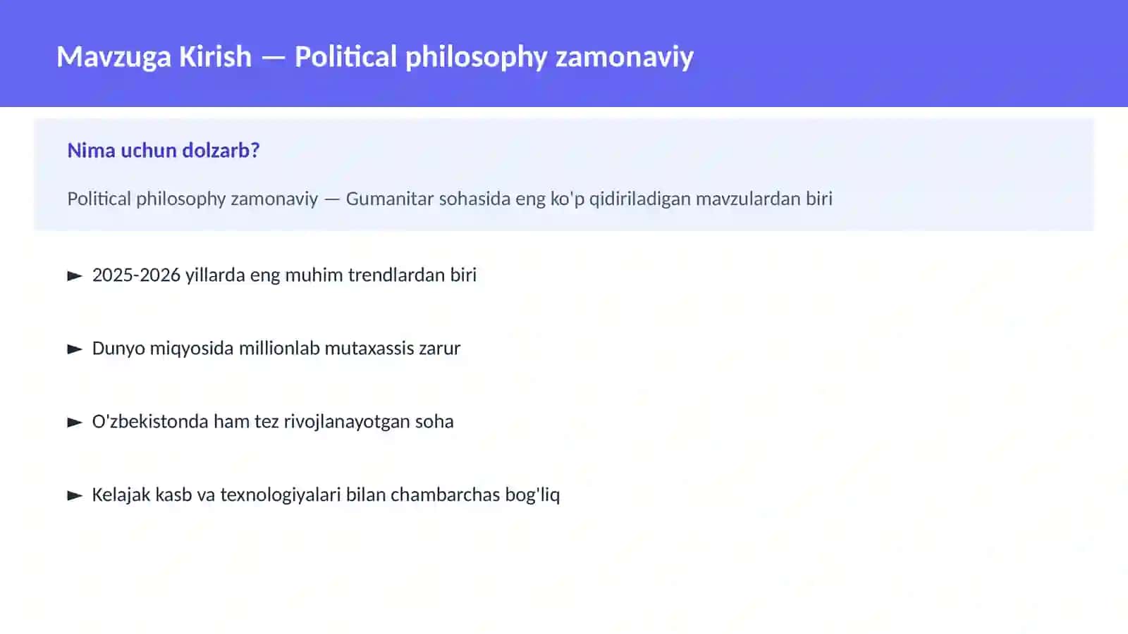 Political philosophy zamonaviy 2