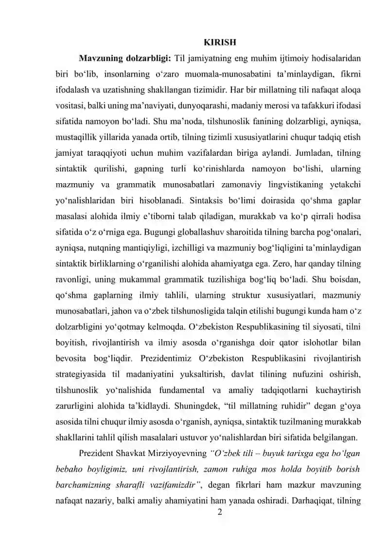 Qo'shma gaplar va tasnifi masalasi 2