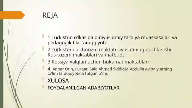 19asrning ikkinchi yarmi va 20 asr boshlarida taʼlim va pedogogik fikrlar 2