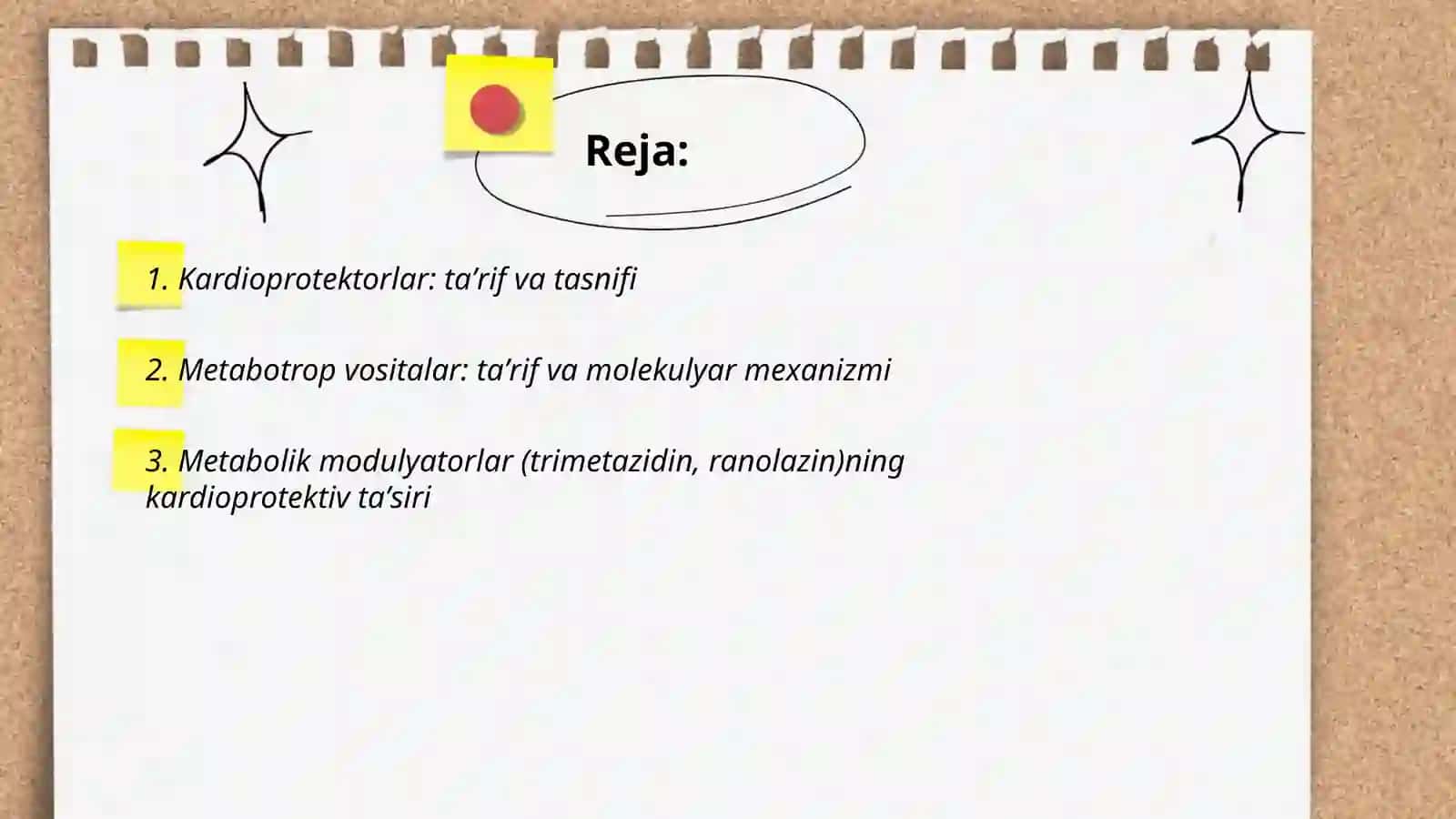 Kardioprotektorlar va metabotrop vositalar 2