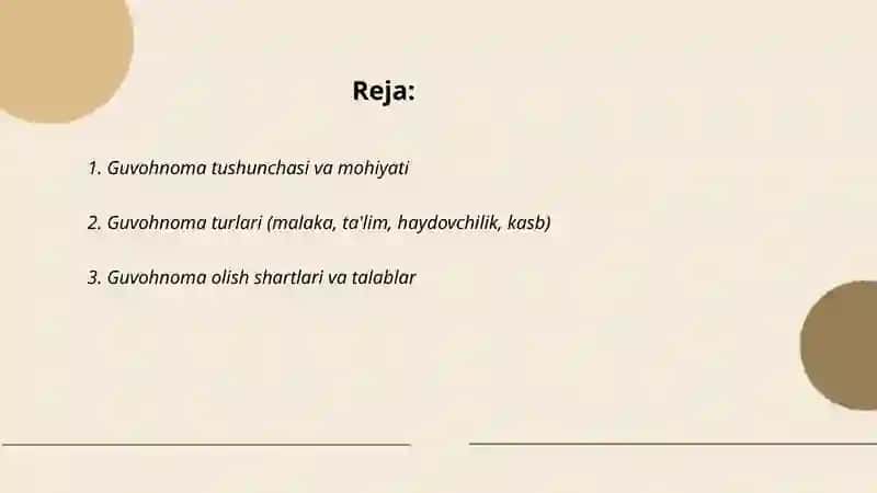 Guvohnoma haqida 2