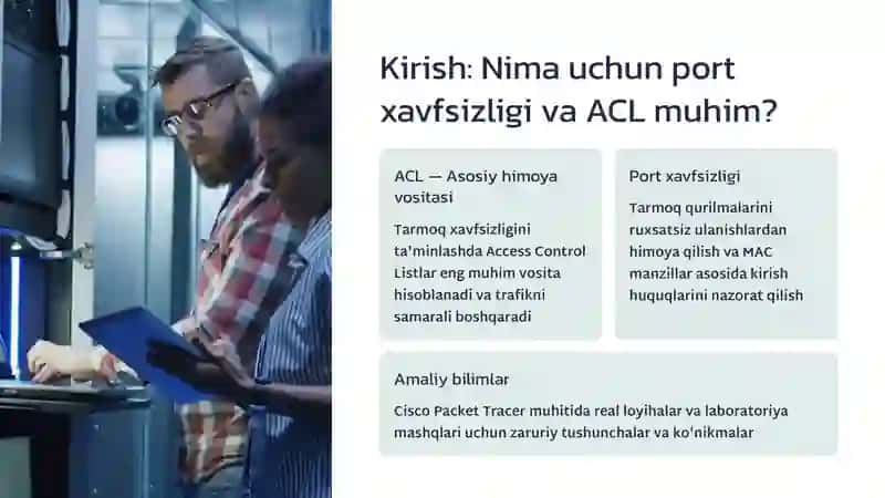 Cisco Packet Tracer'da Port Xavfsizligi va Standard ACL bilan Ishlash 2