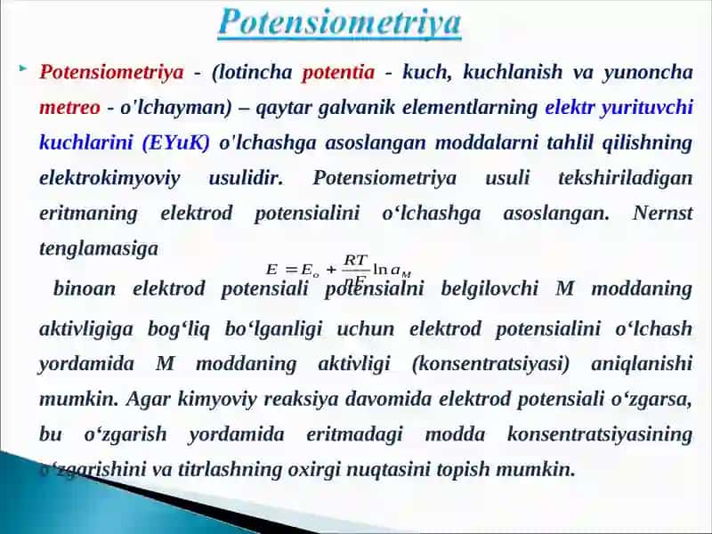POTENSIOMETRIYA 2