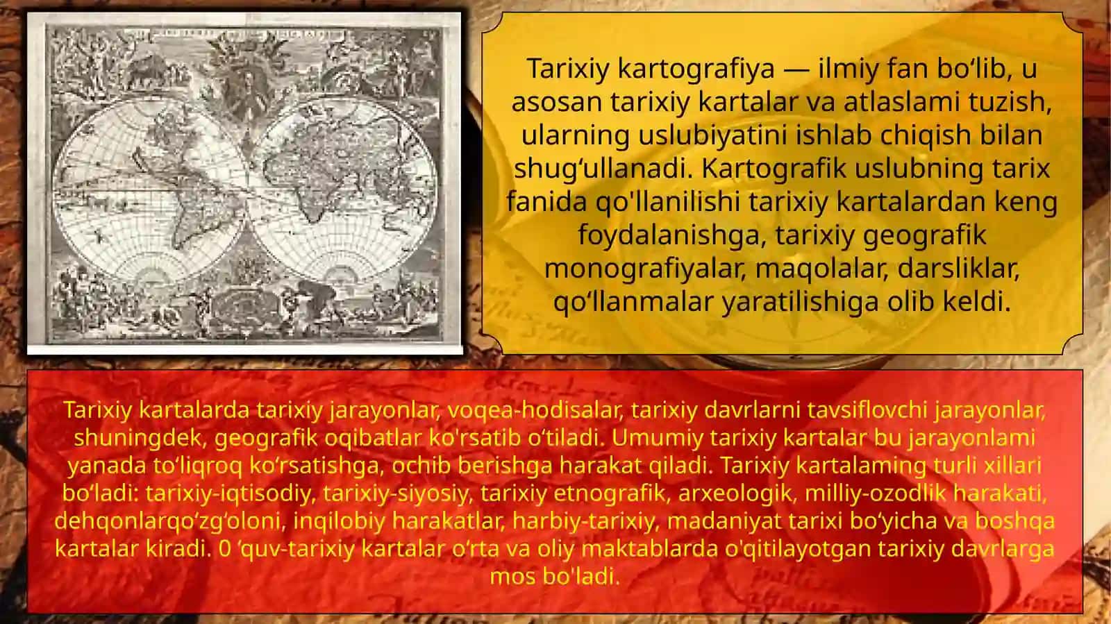 TARIXIY KARTOGRAFIYANING SHAKLLANISHI VA TARAQQIYOTI 2