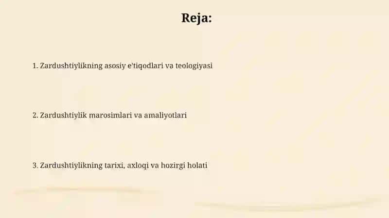 Zardushtiylikning teologik tizimi va diniy marosimlar 2