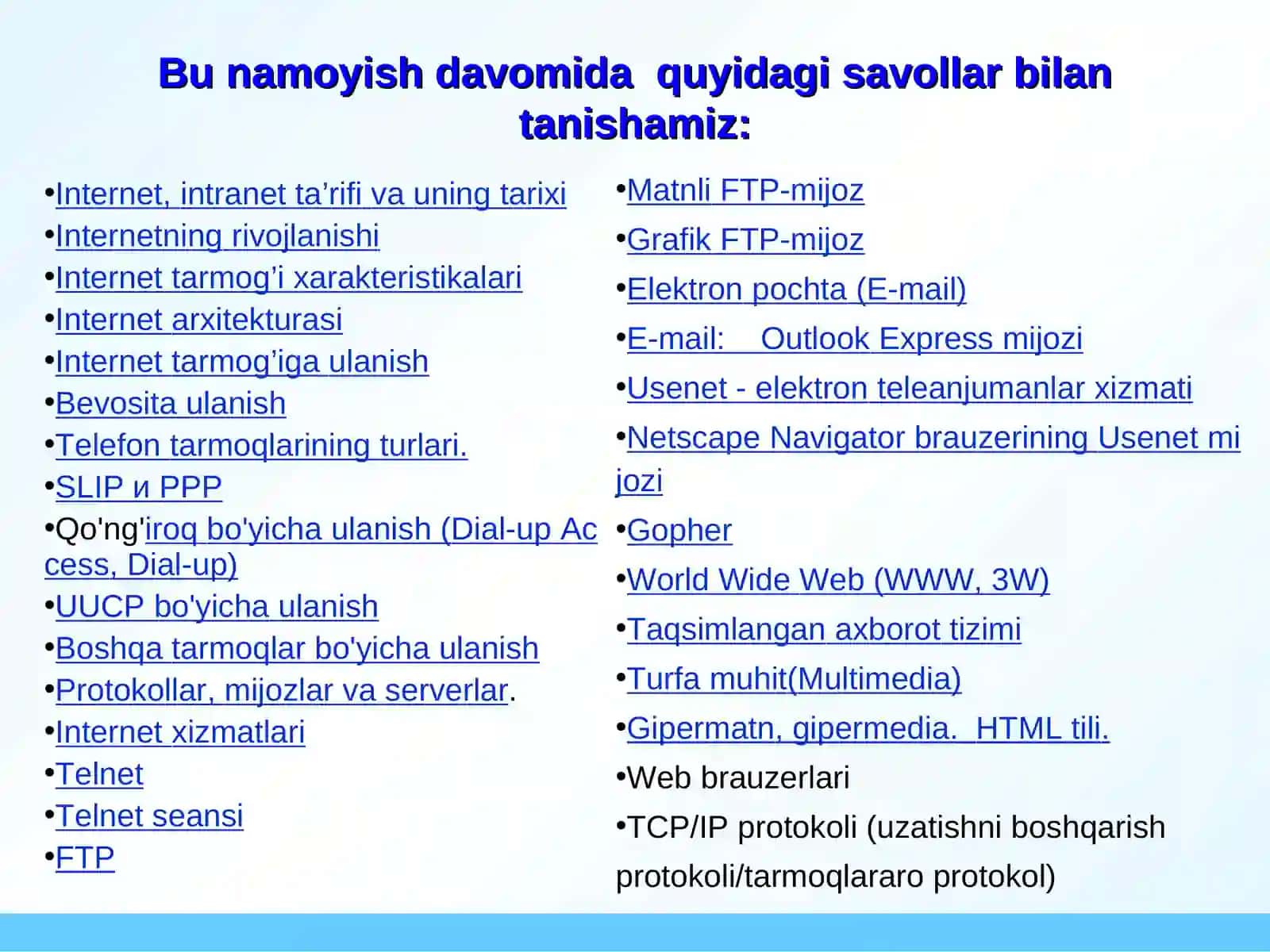INTERNET ASOSLARI 2