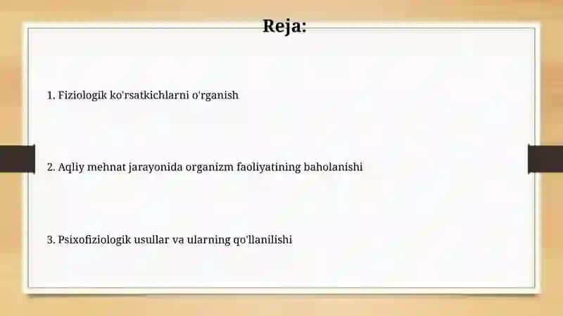 Aqliy mehnat bajarganda organizmning funksional holatni baholash 2