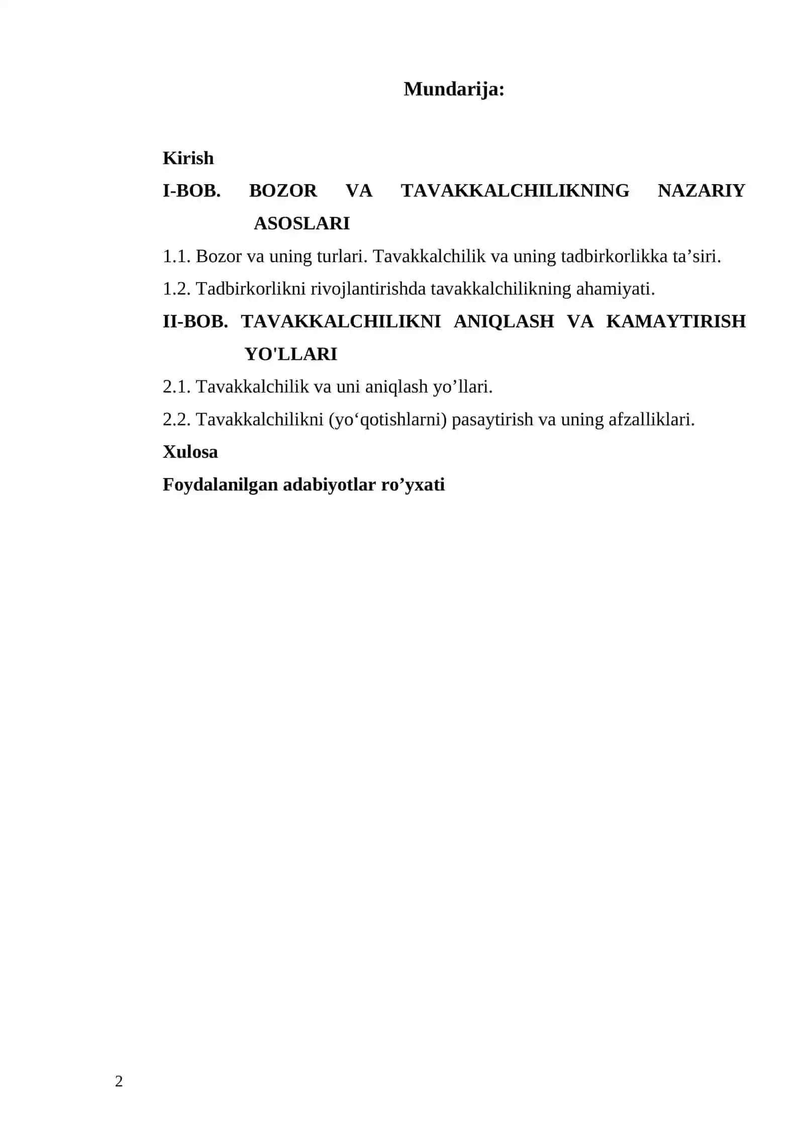 MIKROIQTISODIYOT. MAKROIQTISODIYOT 2