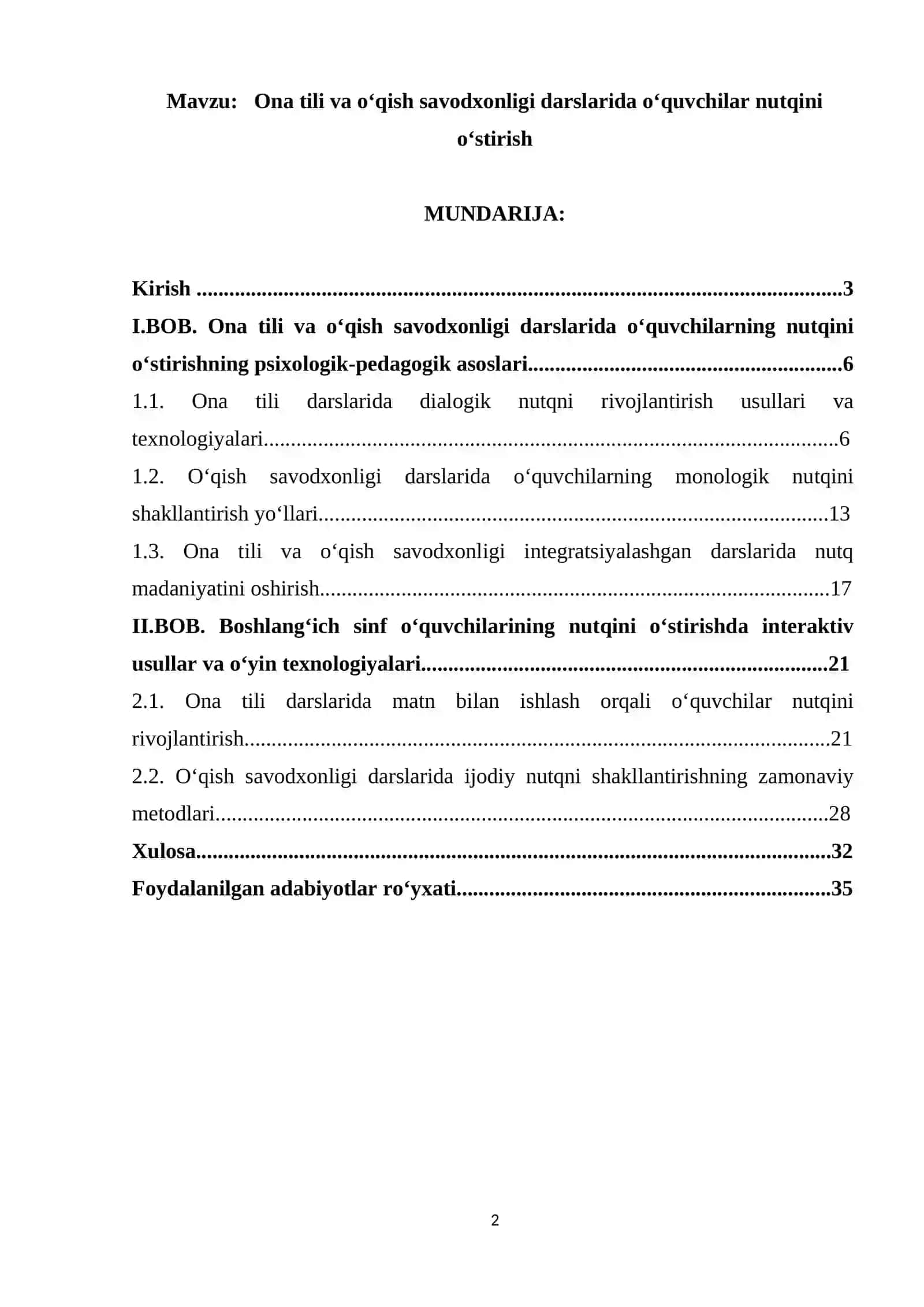 Ona tili va o‘qish savodxonligi darslarida o‘quvchilar nutqini o‘stirish 2