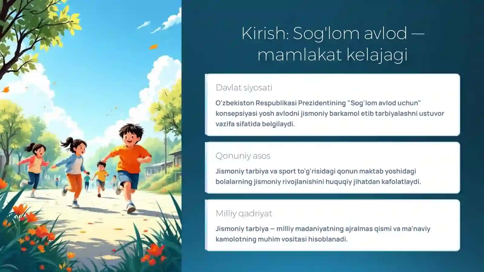 Maktab yoshidagi bolalar jismoniy tarbiyasi 2