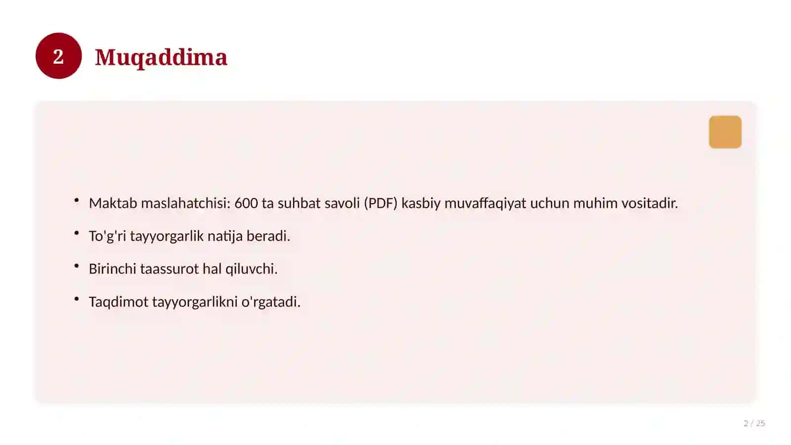 Maktab maslahatchisi: 600 ta suhbat savoli (PDF) 2