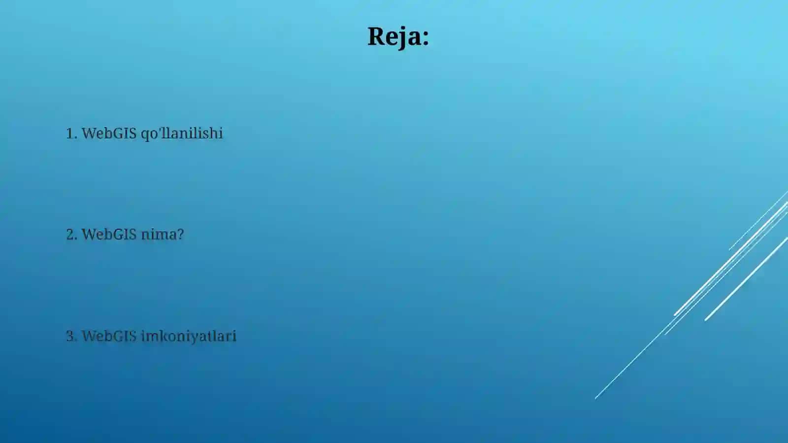 WebGIS tòģrisida ma'lumot 2