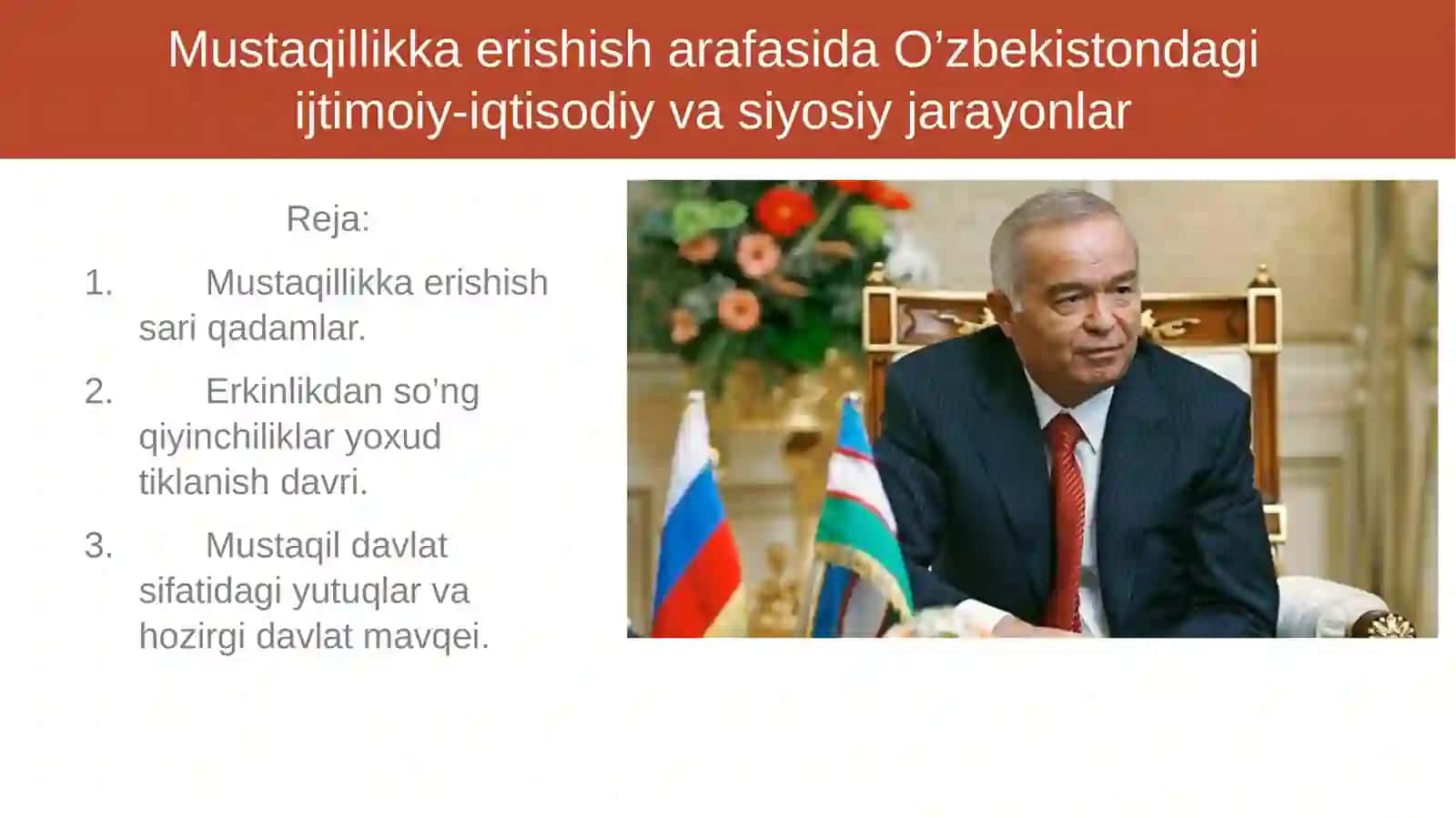 Mustaqillikka erishish arafasida O’zbekistondagi ijtimoiy-iqtisodiy va siyosiy jarayonlar 2