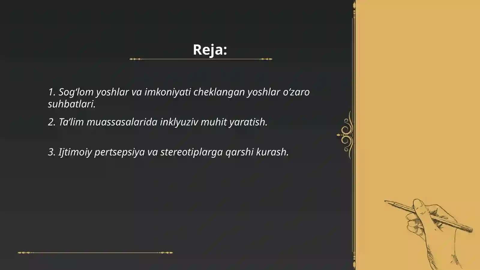 Ta’lim muassasalarida sog‘lom va imkoniyati cheklangan yoshlar o‘zaro muloqotining ijtimoiy pertseptsiyasi 2