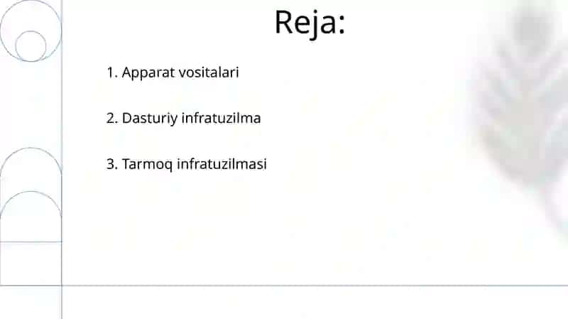Apparat vositalari infratuzilmasi 2