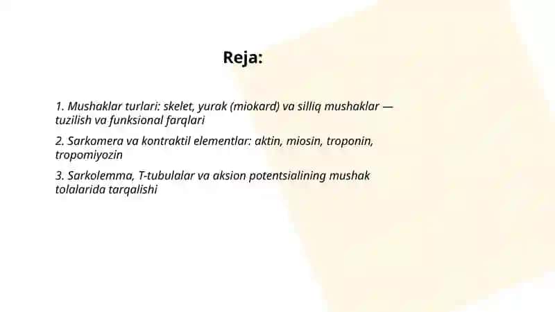Muskul fiziologiyasi 2