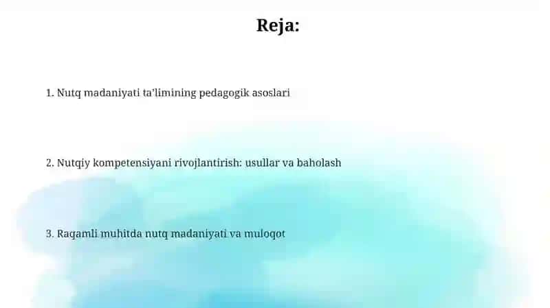 Nutq madaniyati va pedagogika 2
