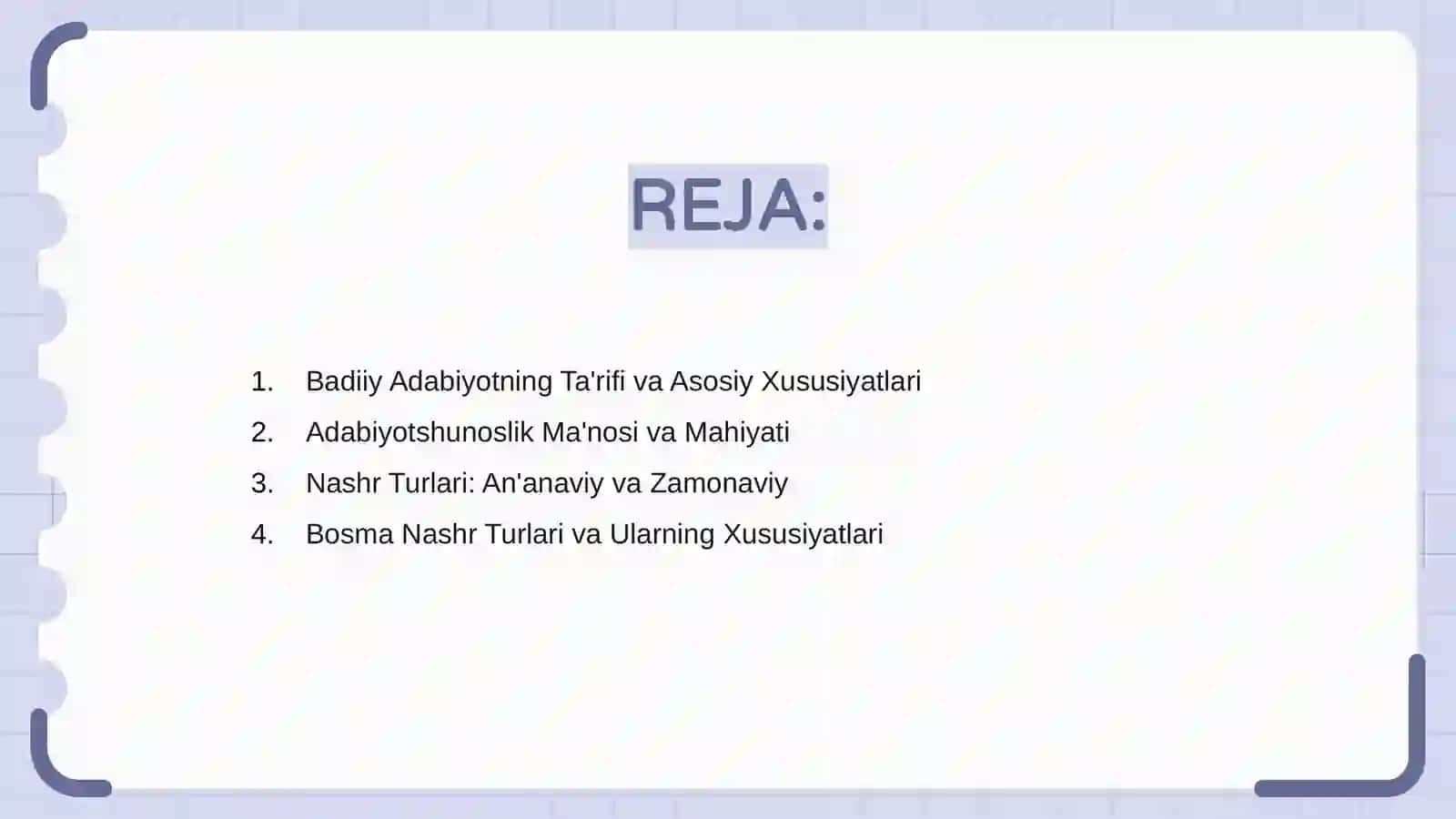 Badiiy adabiyot va adabiyotshunoslikka oid nashr turlari va tiplari 2