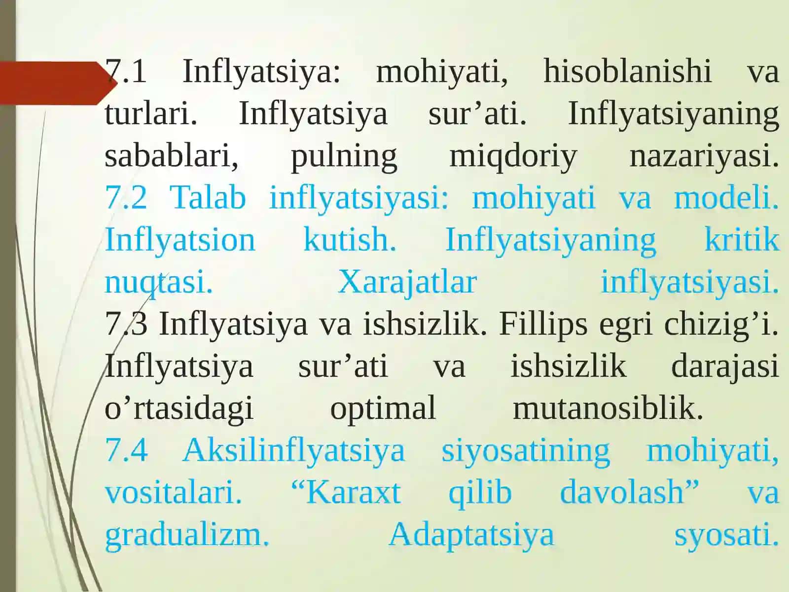 ISHSIZLIK VA INFLYATSIYA DARAJASINING IQTISODIY TAHLILI 2